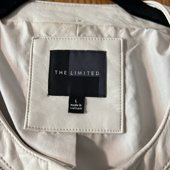 Cream Faux Leather Jacket - Picture 2 of 8